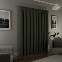 Enhanced Living Dallas Green Thermal Blackout Pencil Pleat Curtains 229 x 183cm - Size: W 229 x D 183cm - Wilko - thumbnail 3