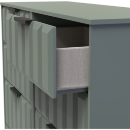 Crowndale New York 6 Drawer Reed Green Chest of Drawers Ready Assembled - Wilko - thumbnail 7