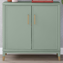 Dorel Westerleigh 2 Door Pale Green Accent Cabinet - Size: 85 x 86 x 41cm - Wilko - thumbnail 1
