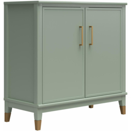 Dorel Westerleigh 2 Door Pale Green Accent Cabinet - Size: 85 x 86 x 41cm - Wilko - thumbnail 3