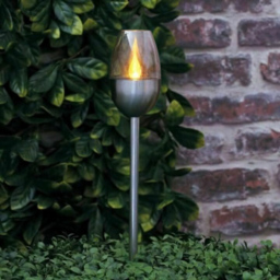 Garden Mile 8 Pack Flame Effect Solar LED Light - Size: 30 x 15 x 15cm - Silver - Wilko - thumbnail 3
