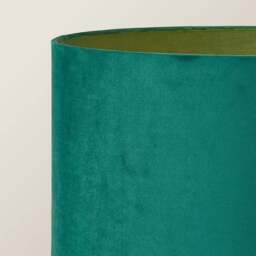 ValueLights Marissa Forest Green Velvet Shade Black Ball LED Floor Lamp - Size: 145 x 45 x 45cm - Wilko - thumbnail 4