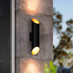 EGLO Agolada 2 Light Black Exterior Wall Light - Size: 7.5 x 11.0 x 36.0cm - Wilko - thumbnail 3