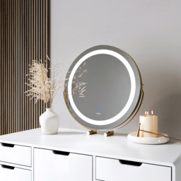 CARME Home Zara 3 Colour LED Gold Touch Sensor Light Mirror - Size: 16 x 49 x 49.5cm - Wilko - thumbnail 4