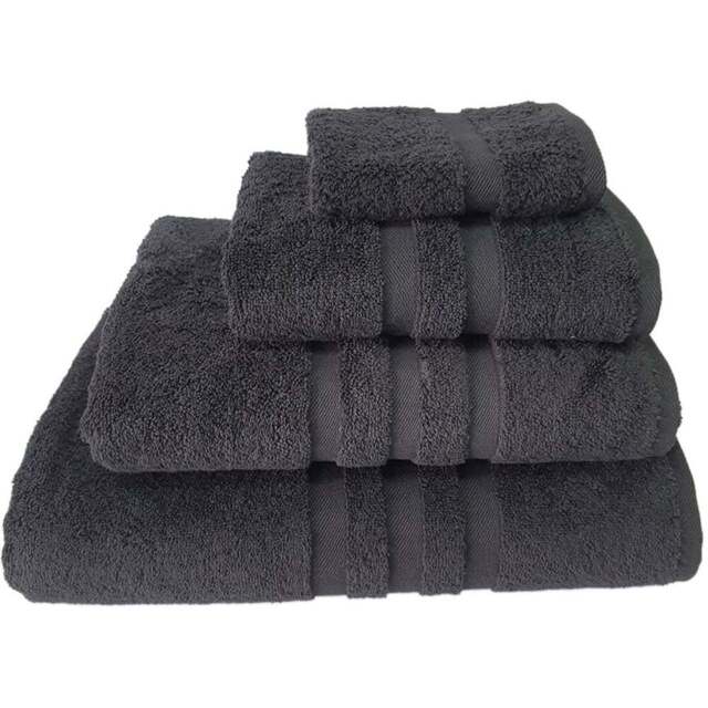 Soft Turkish Cotton Black Terry Dobby Bath Sheet - Wilko - image 1