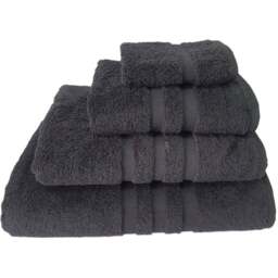 Soft Turkish Cotton Black Terry Dobby Bath Sheet - Wilko - thumbnail 1
