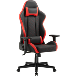 TTAP Monaco Black and Red Faux Leather Swivel Gaming Chair - Size: 133.5 x 70 x 70cm - Wilko - thumbnail 3