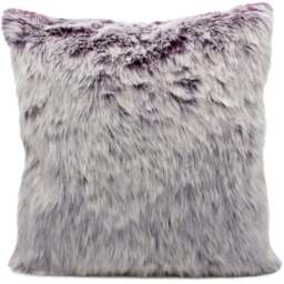 Velosso Ontario Purple Faux Fur Filled Cushion 43 x 43cm 2 Pack - Wilko