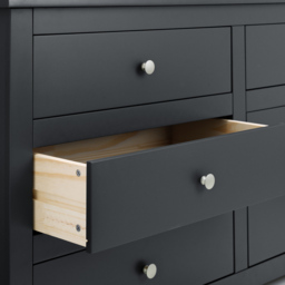 Julian Bowen Radley 6 Drawer Anthracite Chest of Drawers - Black - Wilko - thumbnail 7