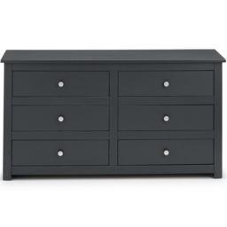 Julian Bowen Radley 6 Drawer Anthracite Chest of Drawers - Black - Wilko - thumbnail 4