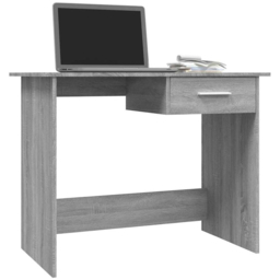 vidaXL Single Drawer Computer Desk Grey - Size: 76 x 100 x 50cm - Wilko - thumbnail 4