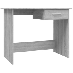 vidaXL Single Drawer Computer Desk Grey - Size: 76 x 100 x 50cm - Wilko - thumbnail 3
