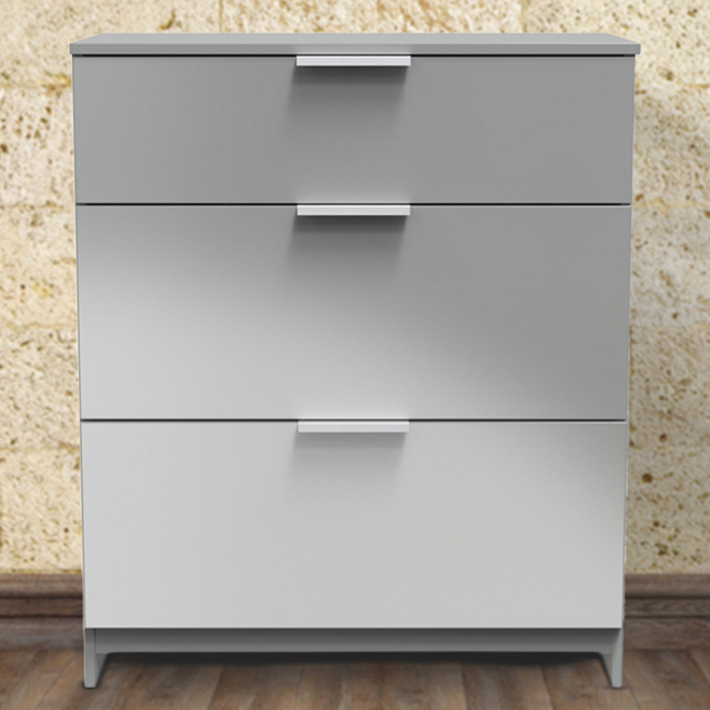 Crowndale Plymouth 3 Drawer Uniform Grey and Dusk Grey Deep Chest Ready Assembled - Wilko - image 1
