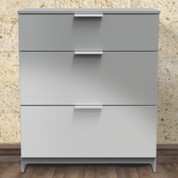 Crowndale Plymouth 3 Drawer Uniform Grey and Dusk Grey Deep Chest Ready Assembled - Wilko - thumbnail 1