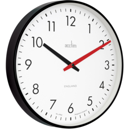 Acctim Riley Black Retro Wall Clock - Size: 3.8 x 30 x 30cm - Wilko - thumbnail 4