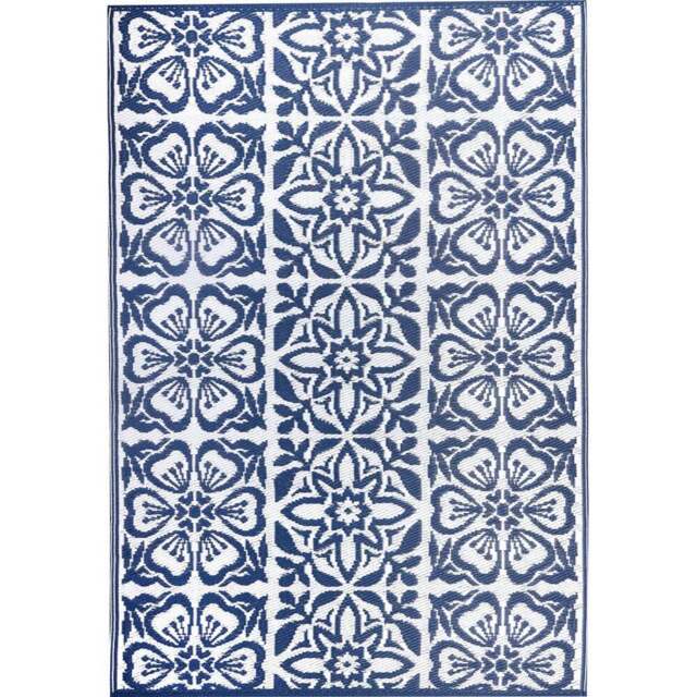 Santorini Outdoor Rug Blue - Wilko