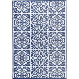 Santorini Outdoor Rug Blue - Wilko - thumbnail 1