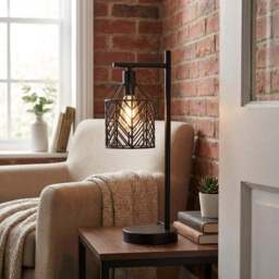 Industrial Weaved Table Lamp - Size: 17 x 46 x 12cm - Wilko - thumbnail 4