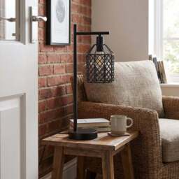Industrial Weaved Table Lamp - Size: 17 x 46 x 12cm - Wilko - thumbnail 3