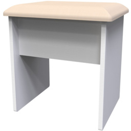 Crowndale Kent White Ash Dressing Table Stool - Size: 38 x 48 x 51cm - Wilko - thumbnail 3