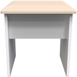 Crowndale Kent White Ash Dressing Table Stool - Size: 38 x 48 x 51cm - Wilko - thumbnail 4