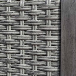 Rowlinson Alderley Rattan Storage Bench - Size: 90 x 120 x 60cm - Grey - Wilko - thumbnail 2