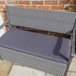 Rowlinson Alderley Rattan Storage Bench - Size: 90 x 120 x 60cm - Grey - Wilko - thumbnail 7