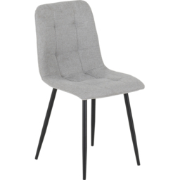 Seconique Fenton Set of 2 Light Grey Fabric Dining Chair - Wilko - thumbnail 7