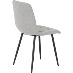 Seconique Fenton Set of 2 Light Grey Fabric Dining Chair - Wilko - thumbnail 5