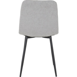 Seconique Fenton Set of 2 Light Grey Fabric Dining Chair - Wilko - thumbnail 4