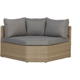 Royalcraft Wentworth 5 Seater Rattan Corner Lounge Set - Cream - Wilko - thumbnail 6