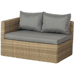 Royalcraft Wentworth 5 Seater Rattan Corner Lounge Set - Cream - Wilko - thumbnail 4