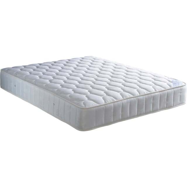 Pinerest King Size Coil Sprung Mattress - White - Bedmaster - Wilko - image 1