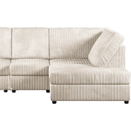 Luxor 4 Seater Cream Jumbo Cord Right Hand Facing Full Back L Shaped Corner Sofa Set - Wilko - thumbnail 4