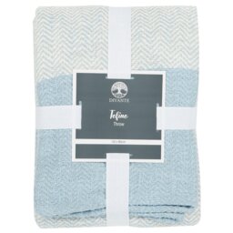 Tofino Herringbone Throw - Blue - Divante - Wilko - thumbnail 1