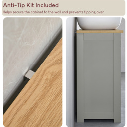 BATH VIDA Priano 2 Door Undersink Cabinet - Size: 60 x 60 x 30cm - Wilko - thumbnail 6