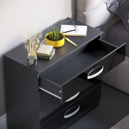 Vida Designs Hulio 4 Drawer Black Chest of Drawers - Wilko - thumbnail 7