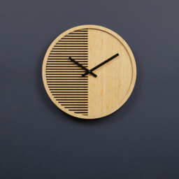 Premier Housewares Vitus Wooden Round Wall Clock 40cm - Size: 40 x 5 x 40cm - Brown - Wilko - thumbnail 3