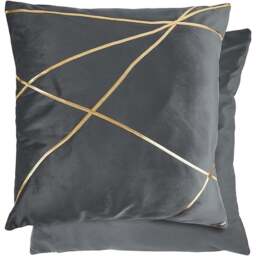 Serene Fractal Grey Cushion Cover 43 x 43cm - Wilko - thumbnail 1