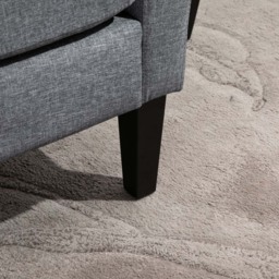Portland Grey Linen Padded Seat Armchair - Size: Single - Wilko - thumbnail 4
