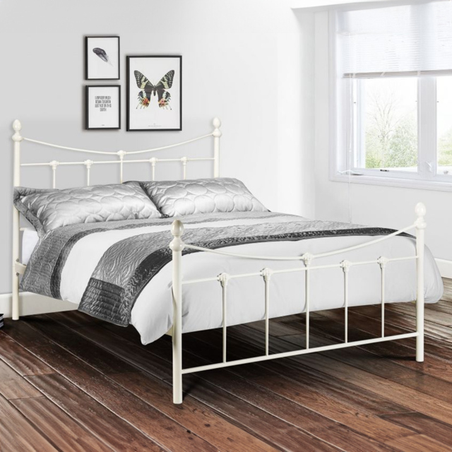 Julian Bowen Rebecca King Size Stone White Bed - Wilko - image 1