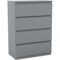 Vida Designs Denver 4 Drawer Grey Chest of Drawers - Wilko - thumbnail 3