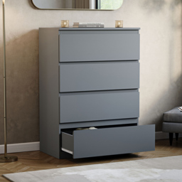 Vida Designs Denver 4 Drawer Grey Chest of Drawers - Wilko - thumbnail 6