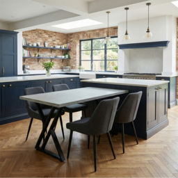 Shefa New York 6 Seater Dining Table Concrete Grey - Wilko - thumbnail 4