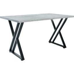 Shefa New York 6 Seater Dining Table Concrete Grey - Wilko - thumbnail 3