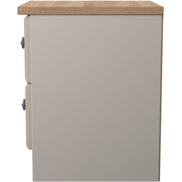 Crowndale Norfolk 2 Drawer Kashmir Ash and Bardolino Oak Compact Bedside Cabinet Ready Assembled - Kashmir Ash & Bardolino Oak - Wilko - thumbnail 5