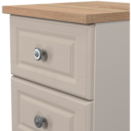 Crowndale Norfolk 2 Drawer Kashmir Ash and Bardolino Oak Compact Bedside Cabinet Ready Assembled - Kashmir Ash & Bardolino Oak - Wilko - thumbnail 7