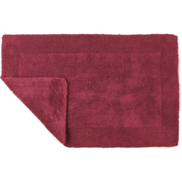 Allure Bath Fashions Elegance Beetroot Reversible Bath Mat 53 x 85cm - Red - Wilko - thumbnail 3