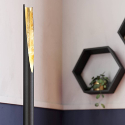 EGLO Barbotto Black and Gold Floor Lamp - Wilko - thumbnail 4