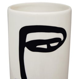Premier Housewares White Fabia Face Ceramic Vase Large - Size: 13 x 13 x 27cm - Wilko - thumbnail 4